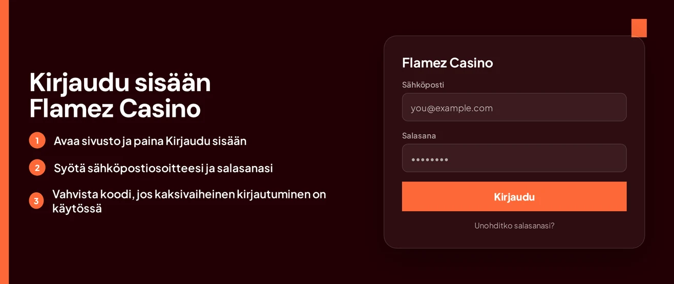Kolmella askeleella rekisteröidy.
