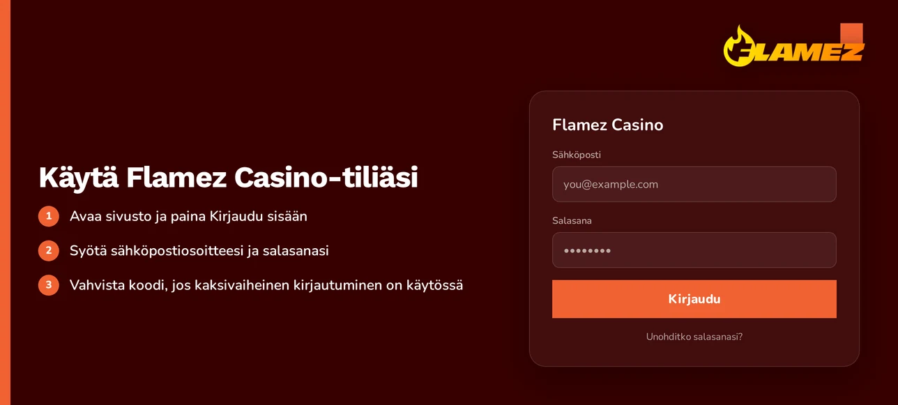 Tunnistaudu tilillesi askelein.